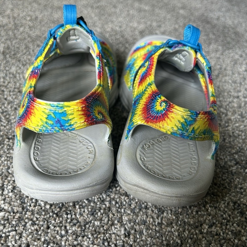 KEEN Newport Kids Size 2 Waterproof Rubber Sandals Hiking Closed Toe Tie Dye - Picture 4 of 8